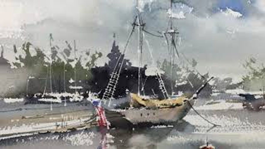 #18 Harbor (Watercolor Seascape Tutorial)